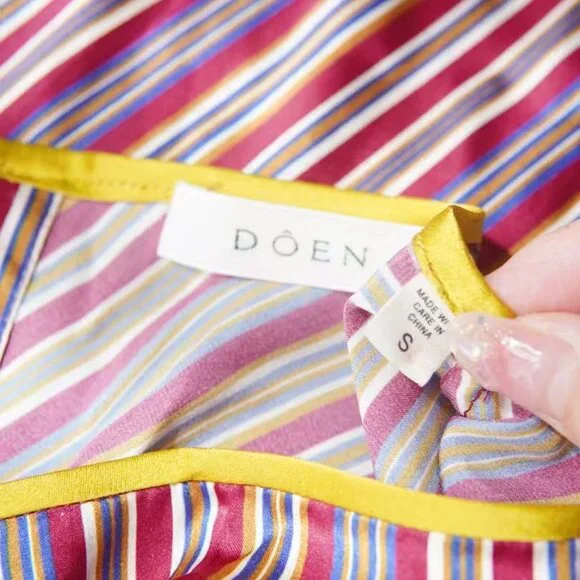 COPY - 【BRAND NEW】DOEN Adelana Silk Dress Le Marais Stripe - Picture 3 of 12